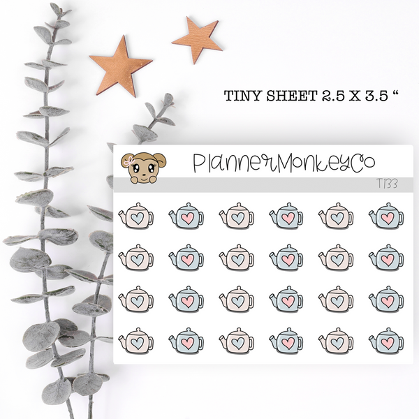T133 | Cute Tea Pot Tiny Sheet