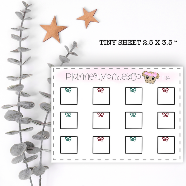T34 | Christmas Note Box Tiny Sheet