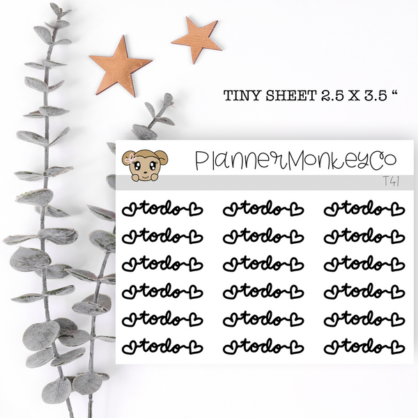 T41 | To Do Script Tiny Sheet