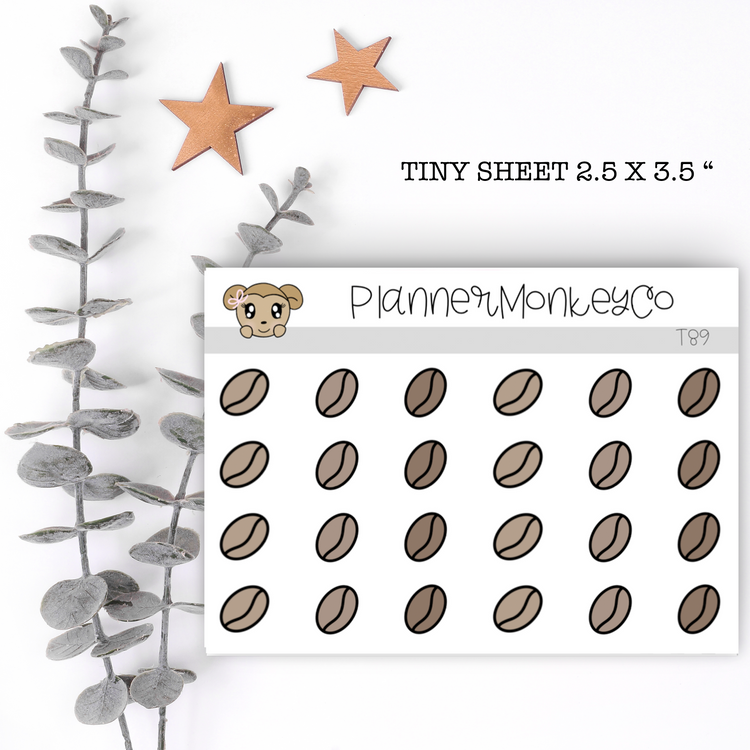 T89 | Coffee Bean Doodle Tiny Sheet
