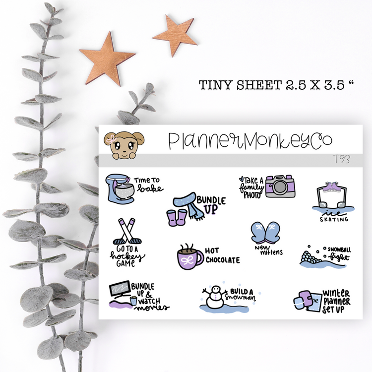 T93 | Winter Bucket List Tiny Sheet