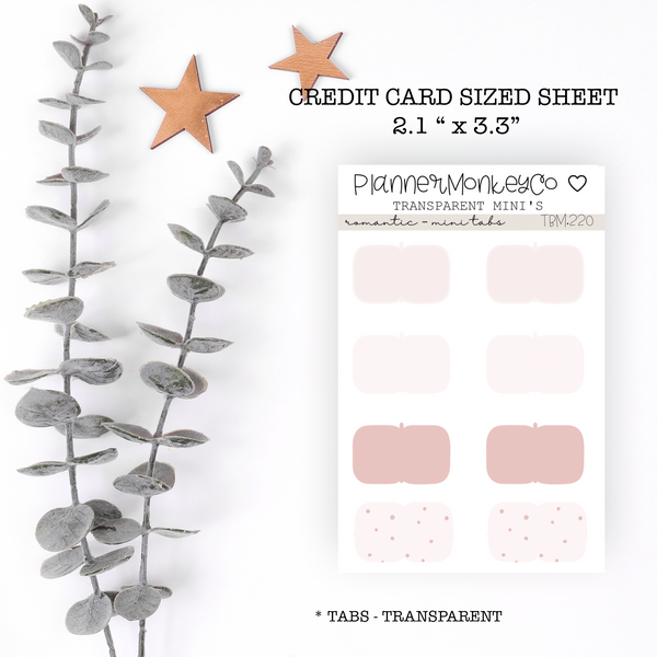 TBM.220 | " Romantic " Tabs Mini Sheet (Transparent)