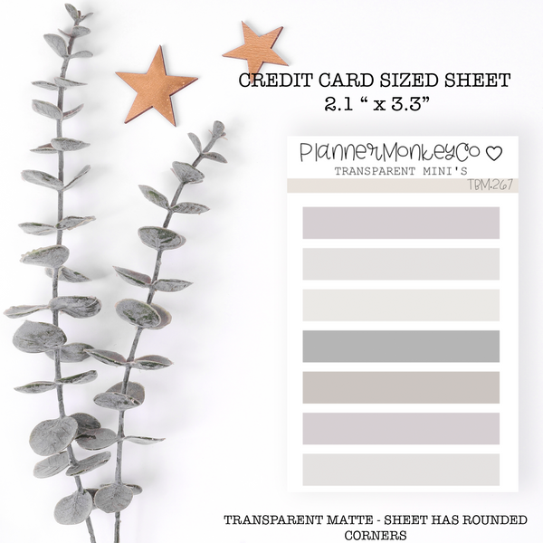 TBM.267 | " Freely Noted Basic " Headers Mini Sheet (Transparent)