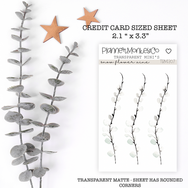 TBM.307 | Snow Flower Vine Deco Mini Sheet (Transparent)
