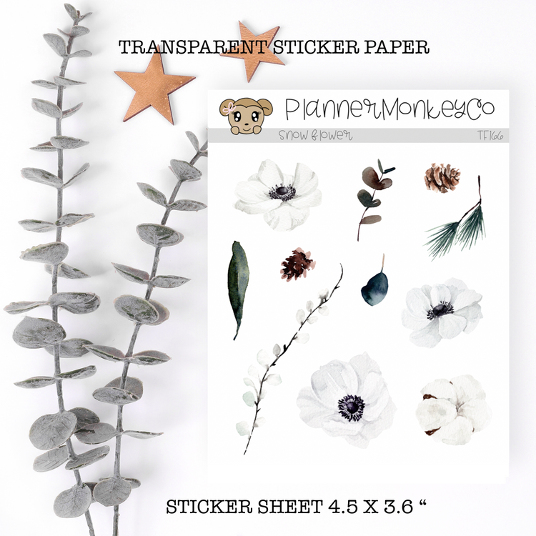 TF166 | Snow Flower Deco Variety (Transparent)