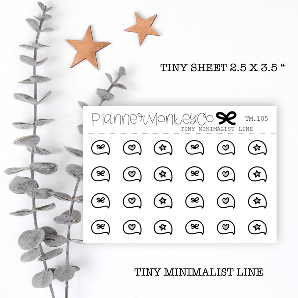 TM.105 | Cute Speech Bubble Tiny Sheet (Minimal)