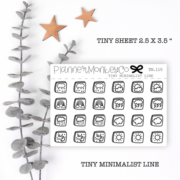 TM.110 | Weather Icon Boxes Tiny Sheet (minimal)