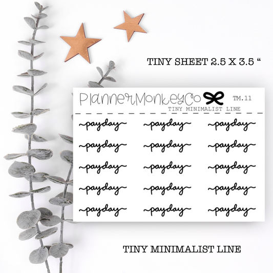 TM.11 | Payday Script Tiny Sheet (minimal)