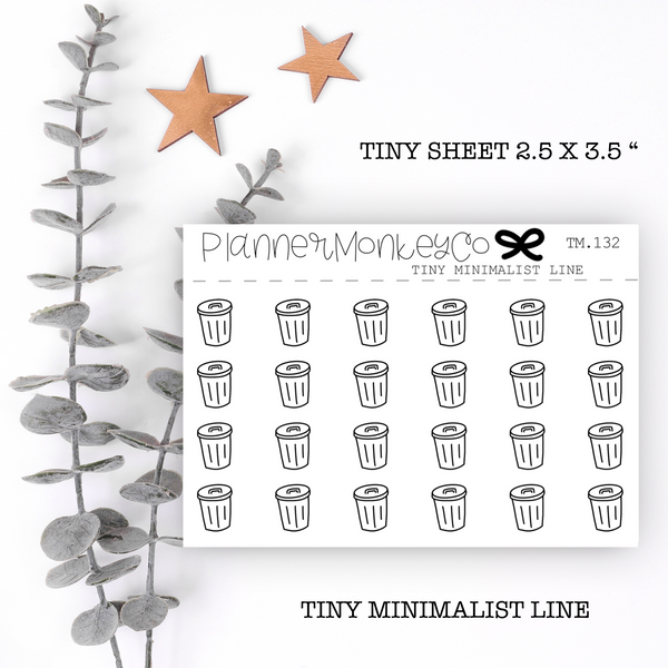TM.132 | Trash/Garbage Can Tiny Sheet (Minimal)