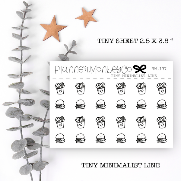 TM.137 | Fast Food Doodle Tiny Sheet (Minimal)