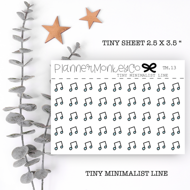 TM.13 | Music Note Tiny Sheet (minimal)