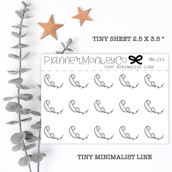 TM.153 | Corded Phone Tiny Sheet (Minimal)