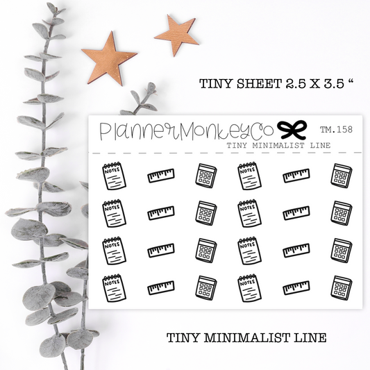 TM.158 | School/Student Icon Tiny Sheet (Minimal)