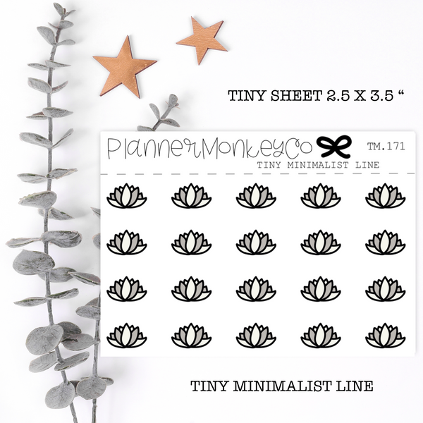 TM.171 | Lotus doodle Tiny Sheet (Minimal)