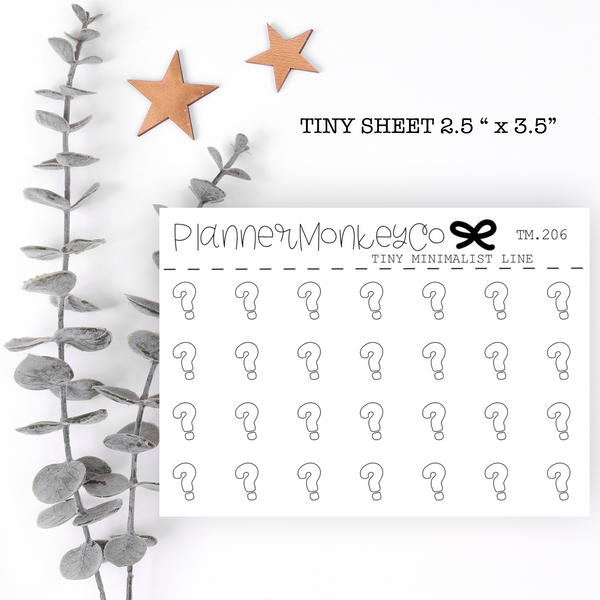 TM.206 | Bubble Question Mark Tiny Sheet (Minimal)