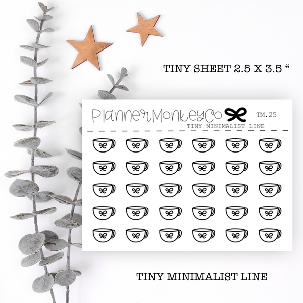 TM.25 | Coffee/Tea Cup Tiny Sheet (minimal)