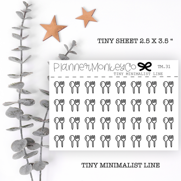 TM.31 | Fork + Spoon Tiny Sheet (minimal)
