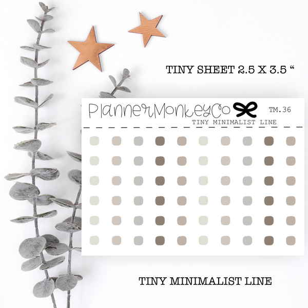 TM.36 | Neutral variety minimal check box tiny sheet (minimal)