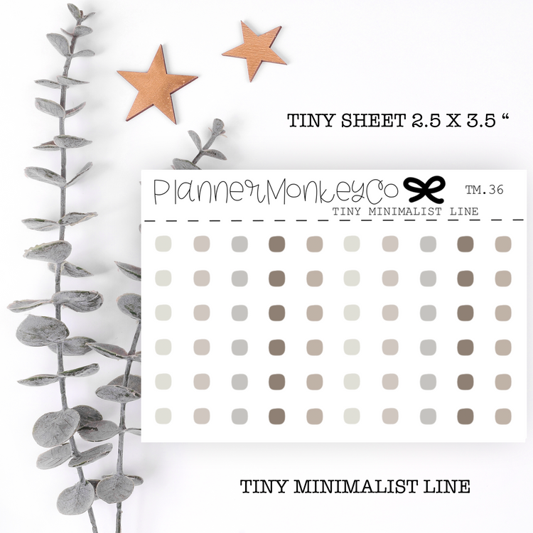 TM.36 | Neutral variety minimal check box tiny sheet (minimal)