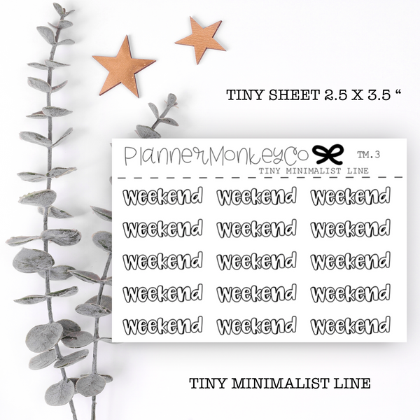 TM.3 | Weekend Banner Tiny Sheet (minimal)