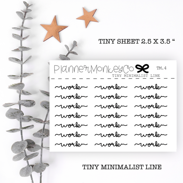 TM.4 | Work Script Tiny Sheet (minimal)