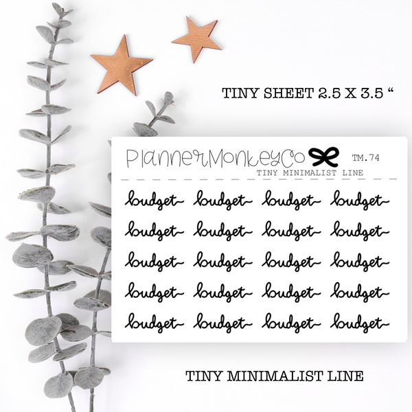 TM.74 | Budget Script Tiny Sheet (minimal)