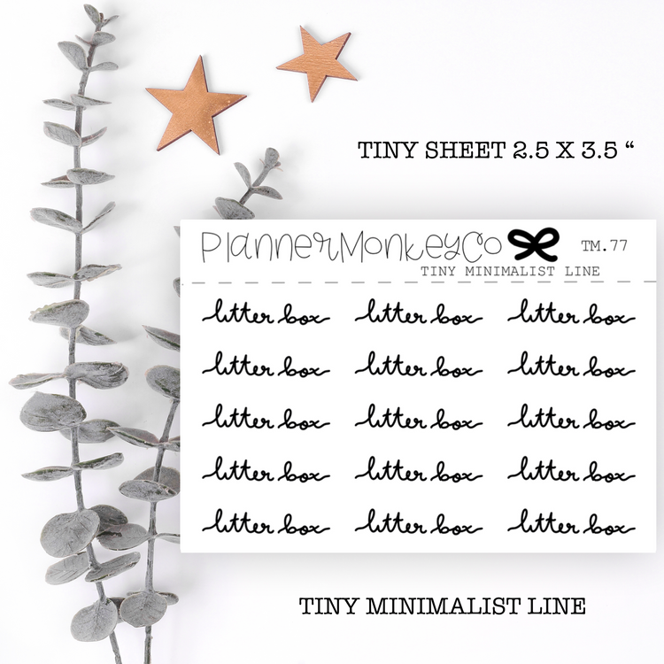 TM.77 | Litter Box Script Tiny Script (minimal)