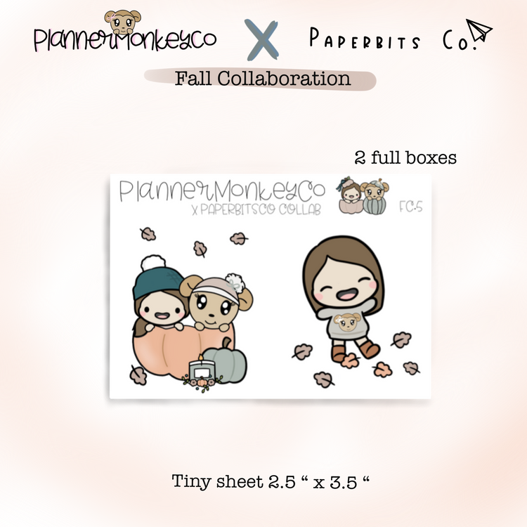 FC.5 | Cute Fall Full Box Stickers Tiny Sheet (Paperbitsco collab)