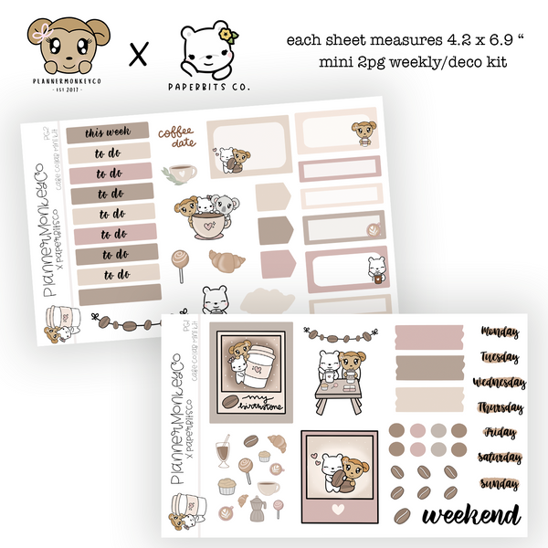 MK.1 | Cafe Collaboration Weekly Planning Mini Kit | 2 Pages (PMC X PBC)