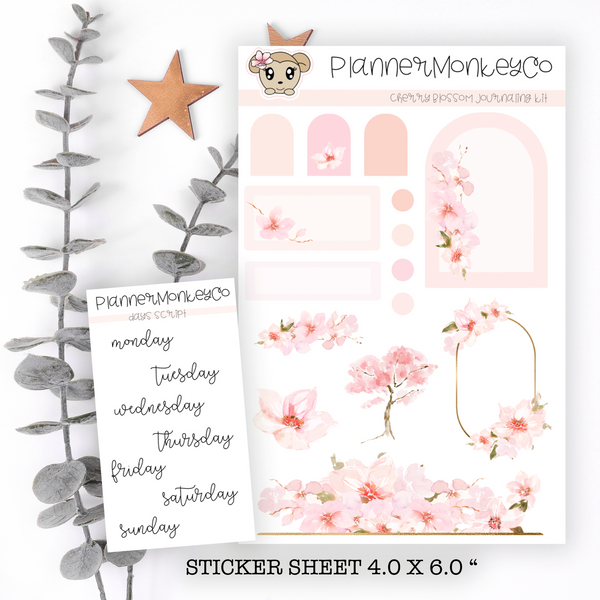 JN.3 | ' cherry blossom ' Journaling Deco Kit | Regular Or Transparent Matte