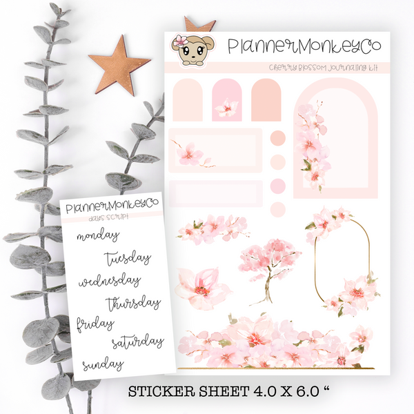 Cherry Blossom Journaling Deco Sheet