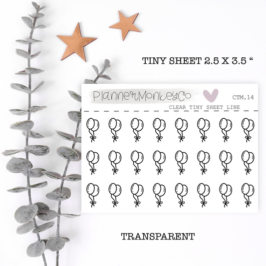 CTM.14 |  BALLOONS / CELEBRATE TINY SHEET  (Transparent)