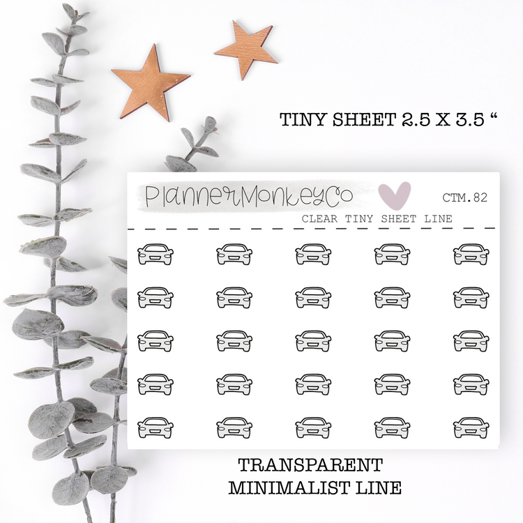 CTM.82 | Minimal Car Tiny Sheet (Transparent)
