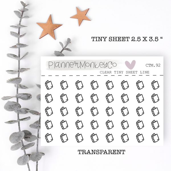 CTM.92 | Minimal Book Tiny Sheet (Transparent)