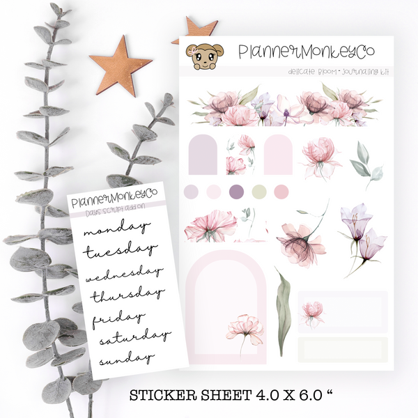 Delicate Bloom Journaling Deco Sheet