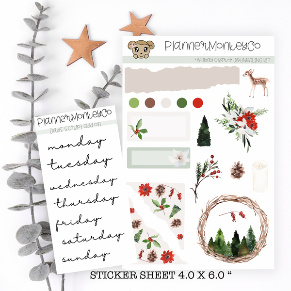 JN.21 | Holiday Charm Journaling Deco Kit | TRANSPARENT + REGULAR MATTE