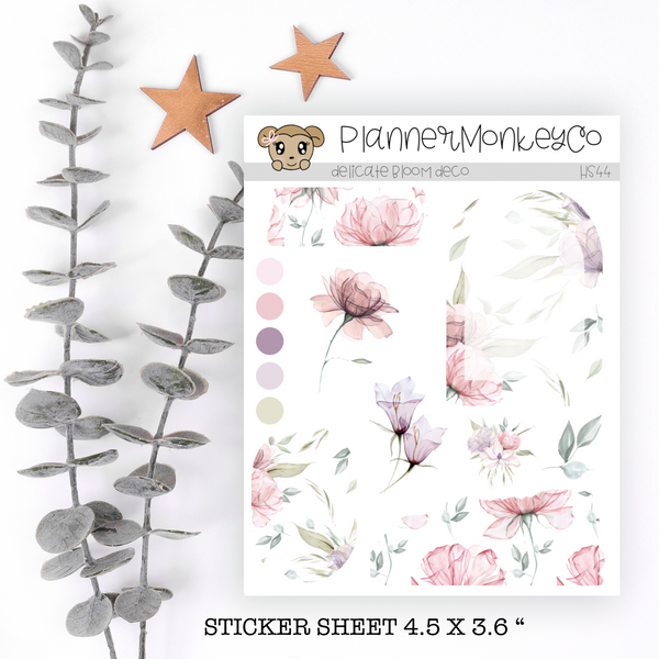 HS44 |  " Delicate Bloom " Deco Variety Sheet