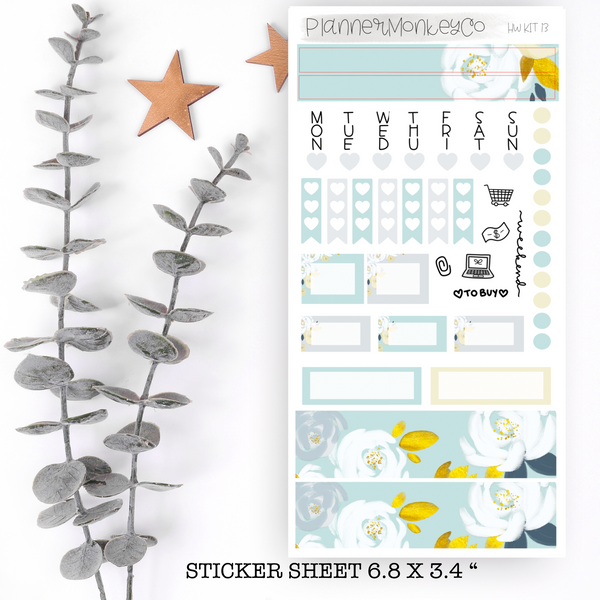 Blue Floral Hobonichi Weeks Kit