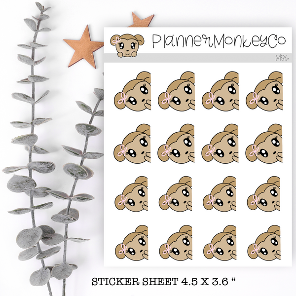 M86 | Peeking Head Macy Stickers