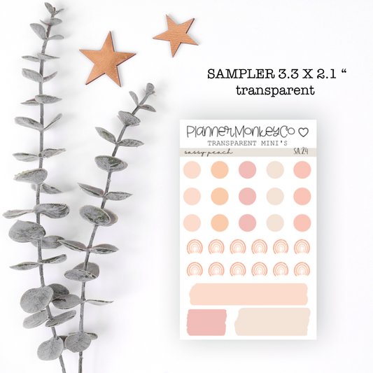 SA.24 | Sassy Peach Collection Sampler (Transparent)