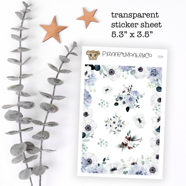 SA.30 |  Winter Floral Deco Sampler (Transparent)