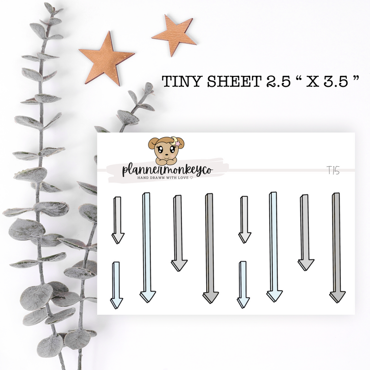 T15 | Blue + Grey Straight Arrows Tiny Sheet