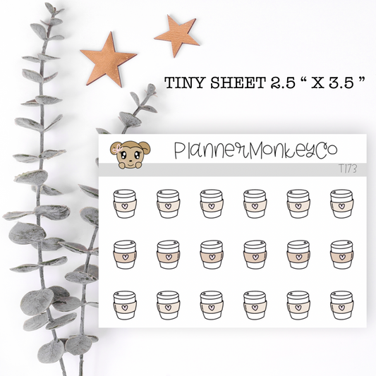 T173 | Neutral Coffee Cups Tiny Sheet