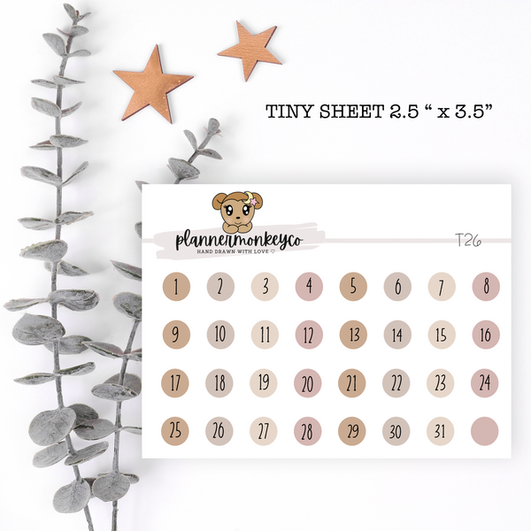 T26 | Cafe Date Dots Tiny Sheet