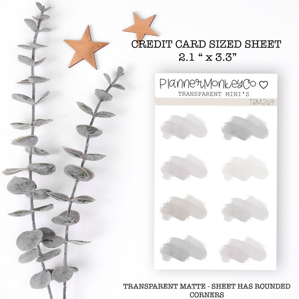 TBM.269 | " Freely Noted " Watercolour Swatch Mini Sheet (Transparent)