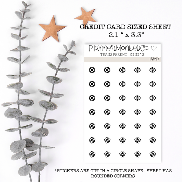 TBM.7 | Snowflake Weather Mini Sheet (Transparent)