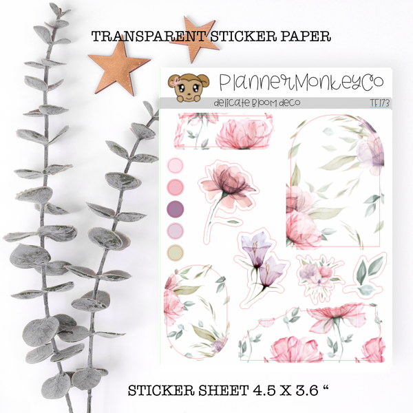 TF173 | Delicate Bloom Deco Variety Sheet (Transparent)