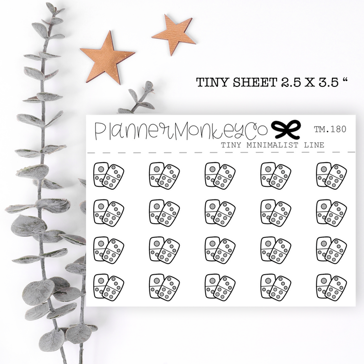 TM.180 | Dominos / Game Night Tiny Sheet (Minimal)