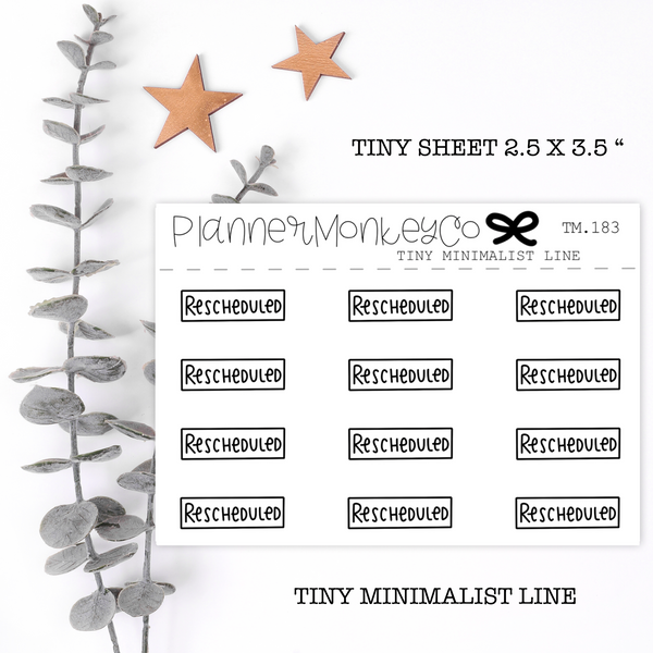 TM.183 | Rescheduled / Cancelled  Box Tiny Sheet (Minimal)
