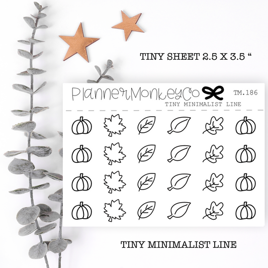 TM.186 | Fall / Autumn Icons Tiny Sheet (Minimal)